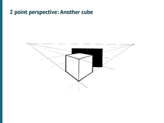 2 point perspective: Another cube
 
