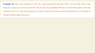 PERSPECTIVE PROJECTION - ENGINEERING GRAPHICS | PDF