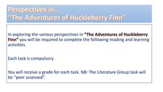 In exploring the various perspectives in
you will be required to complete the following reading and learning
activities.
Each task is compulsory.
You will receive a grade for each task. NB: The Literature Group task will
be “peer assessed”.
 