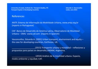 Perspectives - urban mobility challenges in developing countries | PDF