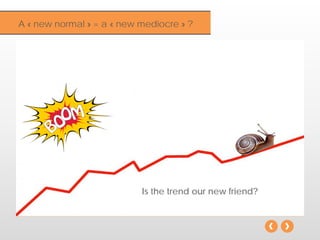 InflationA « new normal » = a « new mediocre » ?
Is the trend our new friend?
 