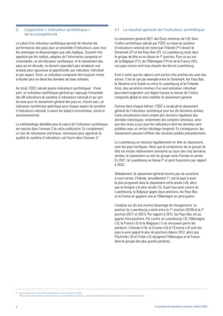 Le système d’indicateurs national, édition 2022
7
2. L’approche « indicateur synthétique »
de la compétitivité
Le calcul d...