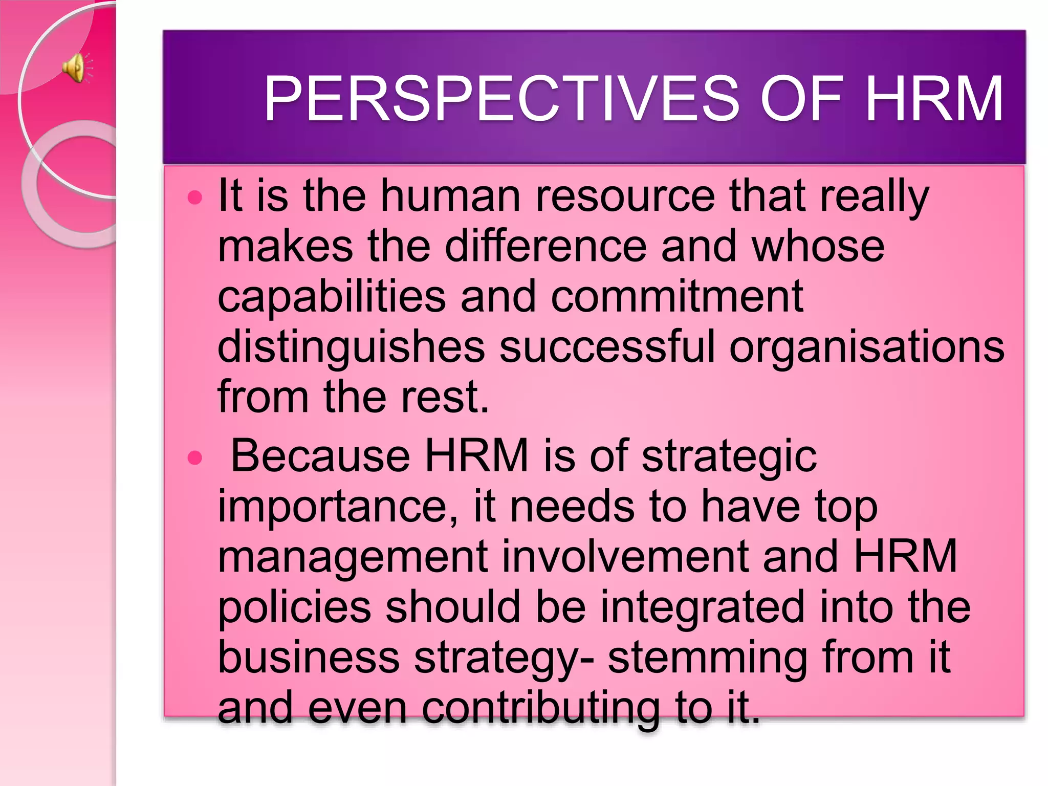 Perspectives of hrm PPT