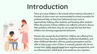 Perspectives of Parents on dealing Children with Special Needs Solh ...