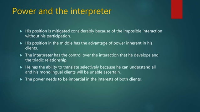 Perspectives on the role of interpreter | PPT