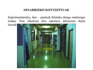OINARRIZKO KONTZEPTUAK Esperimentatzeko, ihes – puntuak bilatuko ditugu ondorengo irudan. Non elkartzen dira sakonera adierazten duten lerroak ? 
