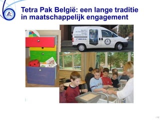 Tetra Pak België: een lange traditie
in maatschappelijk engagement




                                       / 12
 