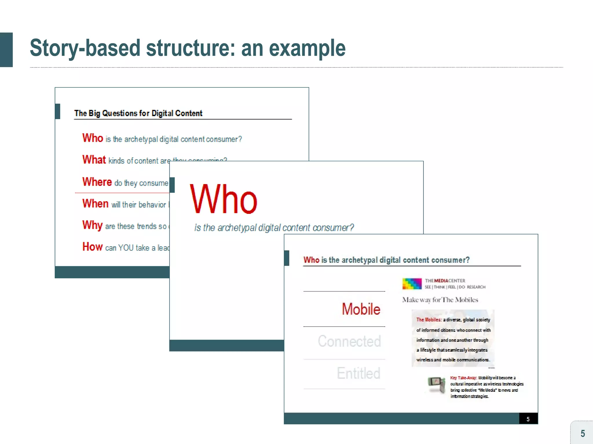 Story-based structure: an example 
