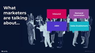 @uberflip | #conex
Inbound Demand
Generation
ABM Sales Enablement
What
marketers
are talking
about...
 