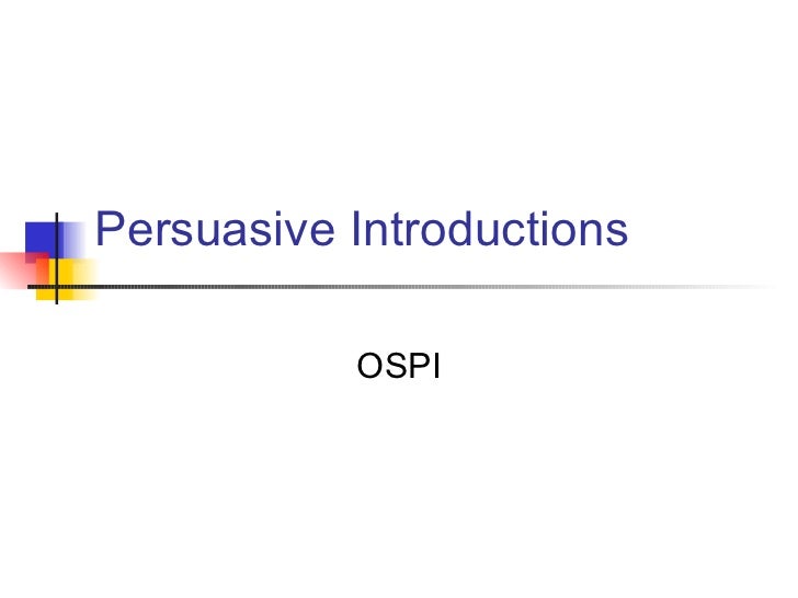 Introductions essays persuasive
