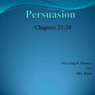 Chapters 21-24




          Ney-Ling N. Navarro
                         12-1
                   Mrs. Rojas
 