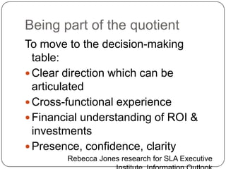 Influencing StylesInvolving – “pull” -communication style matches others’; building collaborationInquiring – “push” - listening carefully to identify others’ needs & ‘currencies’; to give & takeLeading – “pull” - engaging people to share stories & common groundsProposing – “push” - presenting possible solutions or a choice of options; structured & rational