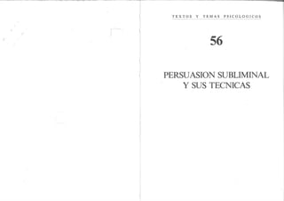 Persuasion subliminal