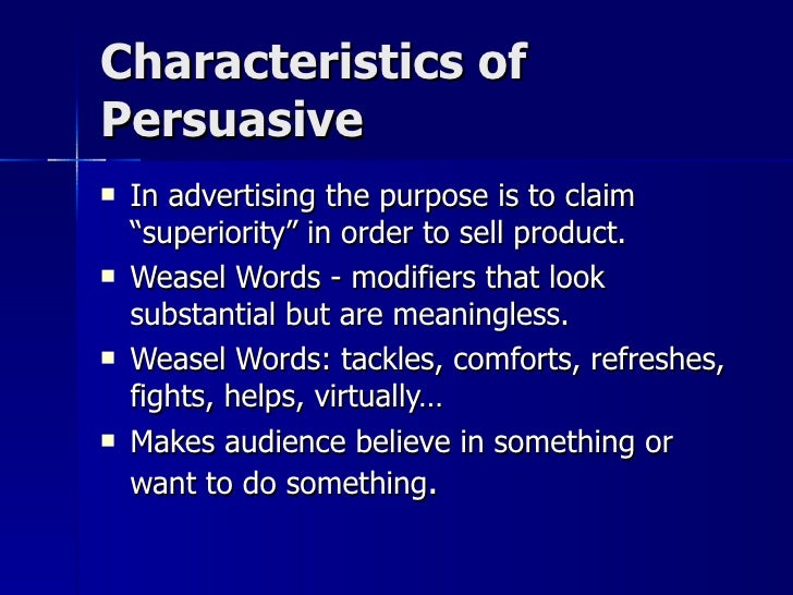 Characteristics of persuasive writing elementary image