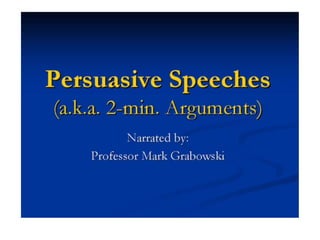 Persuasive speech