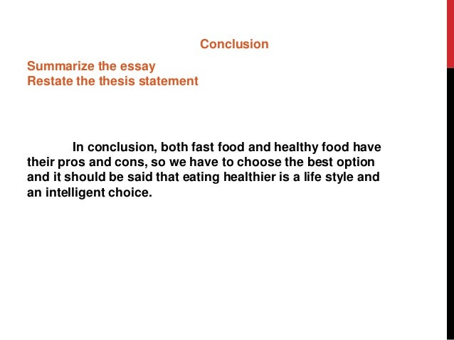 Eat healthy food essay