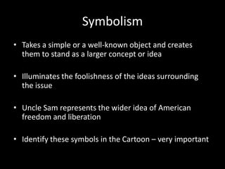 Symbolism Example Cartoon Persuasive cartoon analysis | PPTX