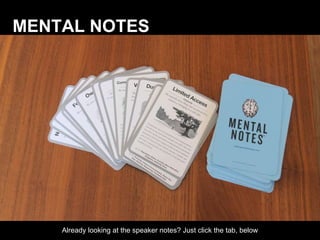 MENTAL NOTES EMERCE #CONVERSION . @PIETERJ EMERCE #CONVERSION . @PIETERJ Already looking at the speaker notes? Just click the tab, below 