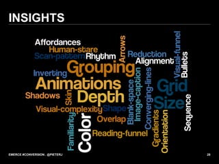 INSIGHTS EMERCE #CONVERSION . @PIETERJ 