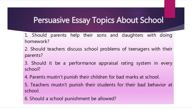 Essay persuasive popular topic