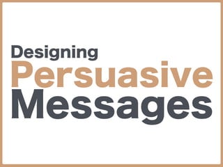 Persuasive
Messages
Designing
 
