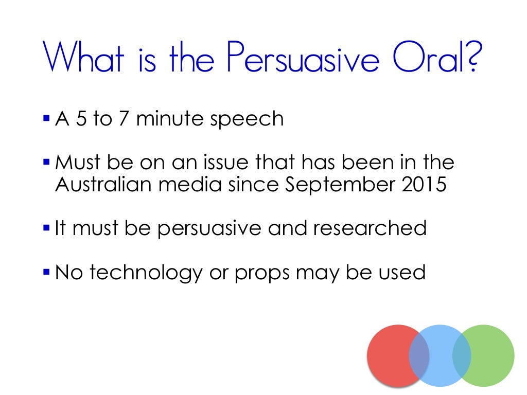 how to start a persuasive oral presentation