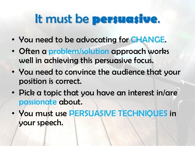 Persuasive oral presentation speech should naplan image