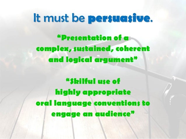 Persuasive oral presentation example picture