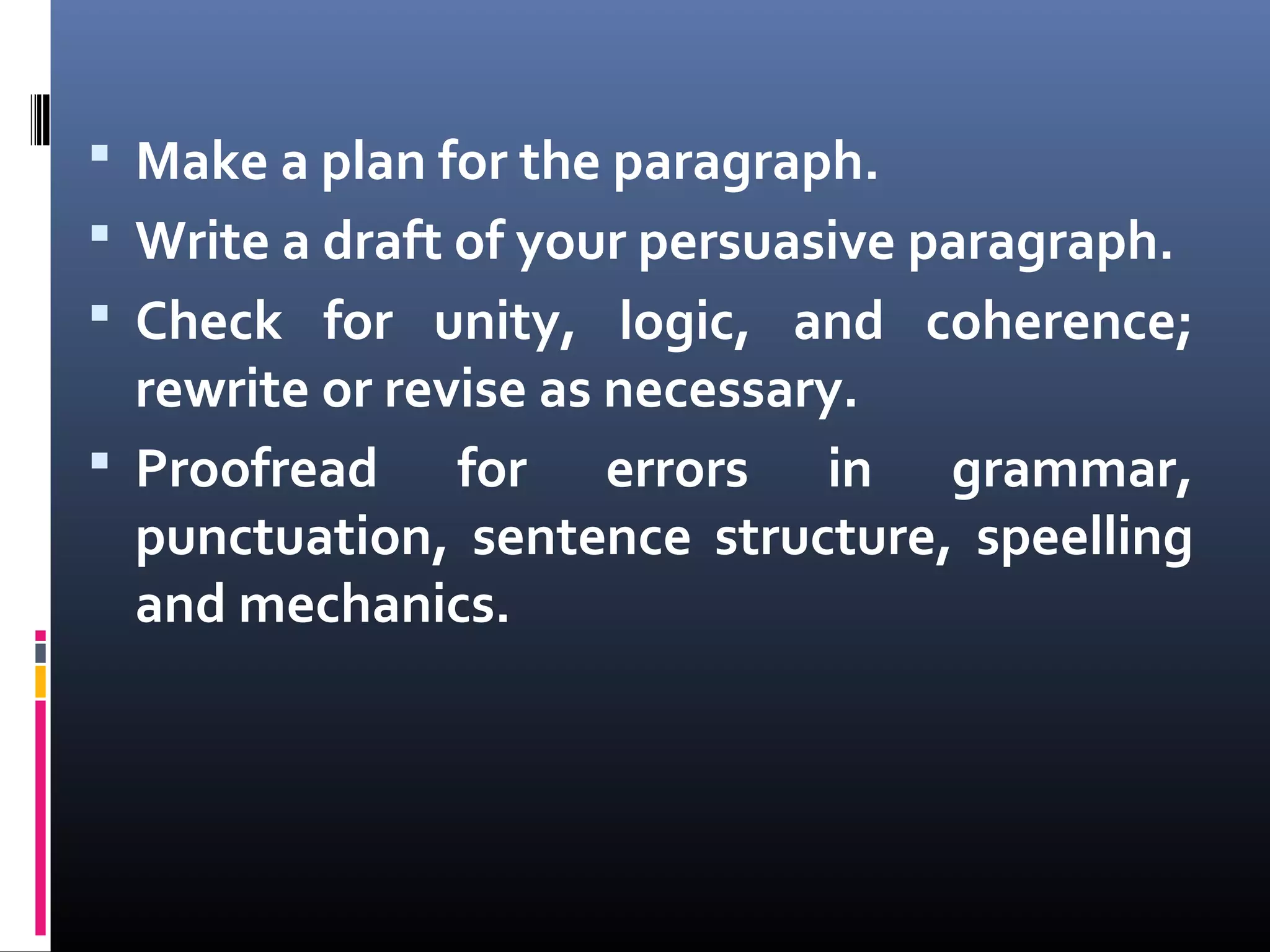 Persuasive paragraph 2016 (1) | PPT