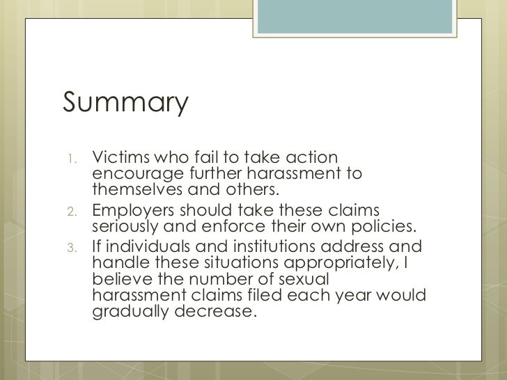 Essays on sexual harassment