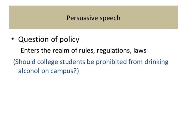 Sample persuasive speech powerpoint