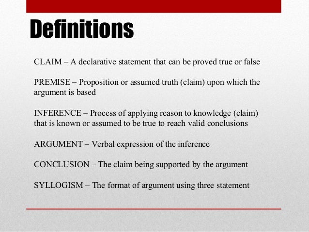claim in writing definition