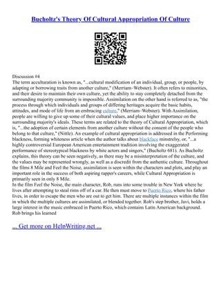 Persuasive Speech On Cultural Appropriation | PDF