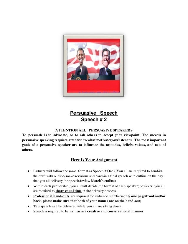 Persuasive speech help