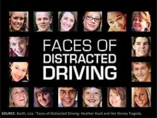 SOURCE: Barth, Liza. "Faces of Distracted Driving: Heather Hurd and Her Disney Tragedy.
 