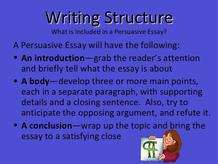 Persuasive essay format 5th grade