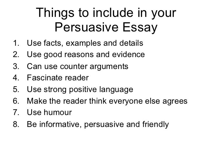 things to write a persuasive essay about