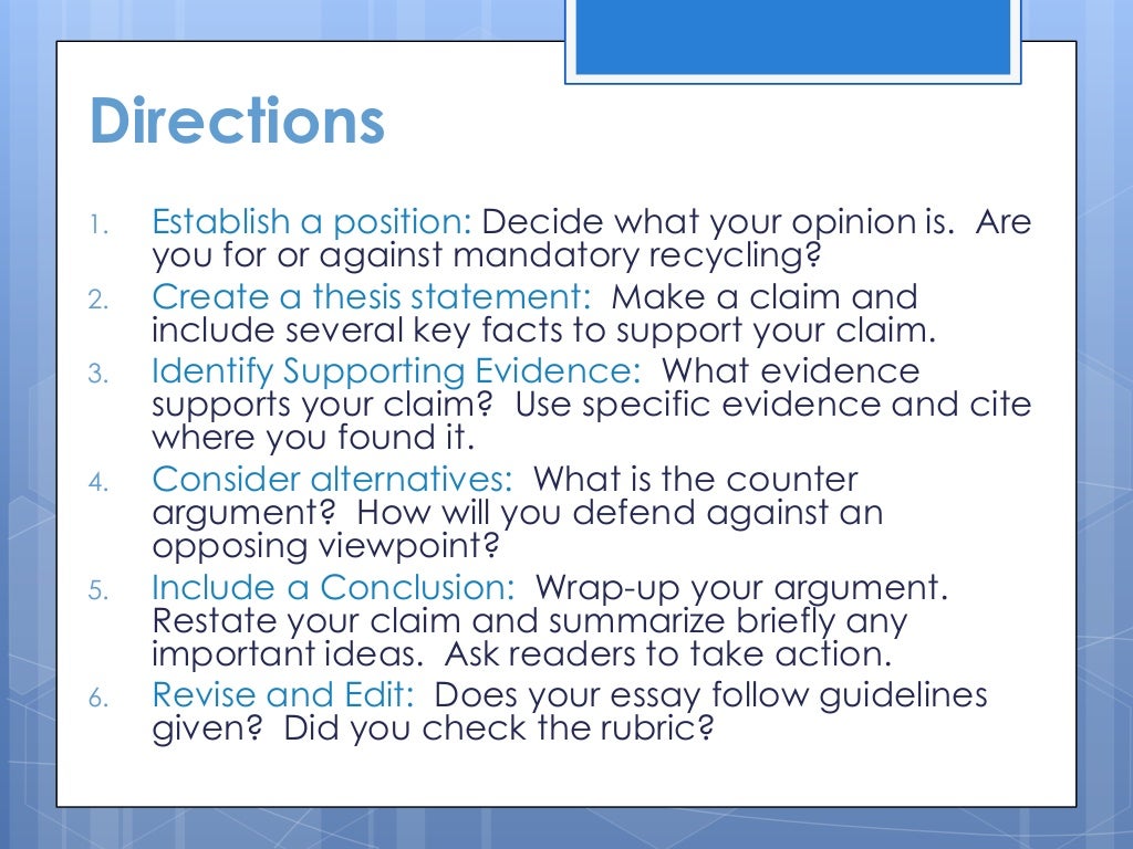 Persuasive Essay Powerpoint