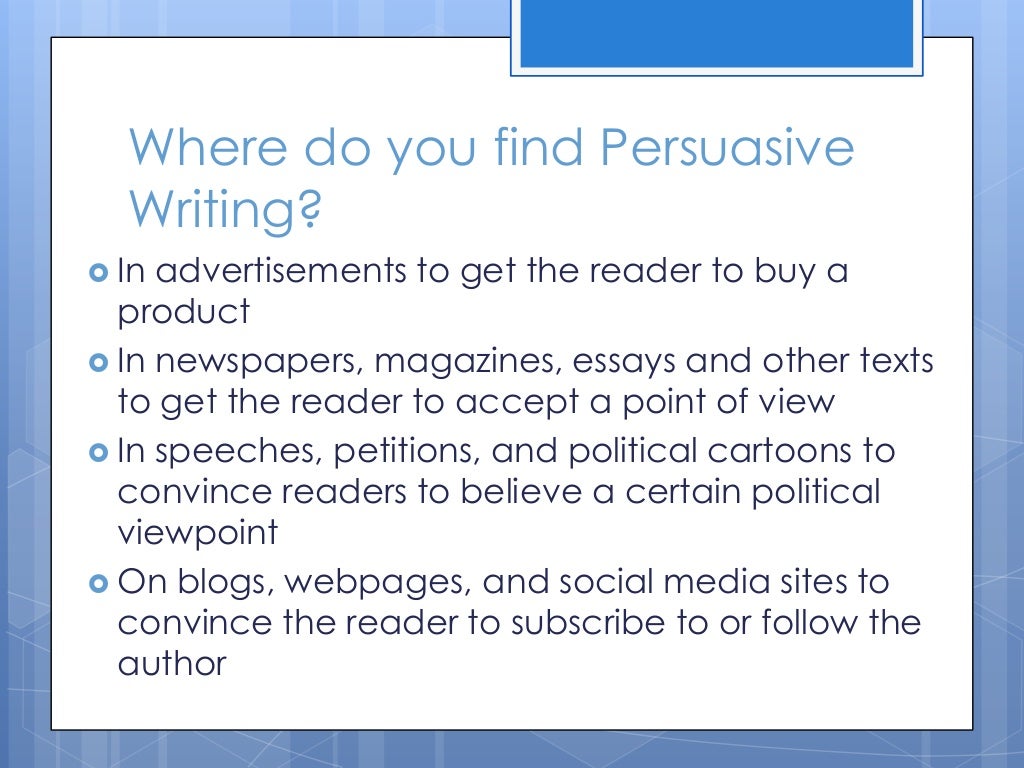 writing a persuasive essay ppt
