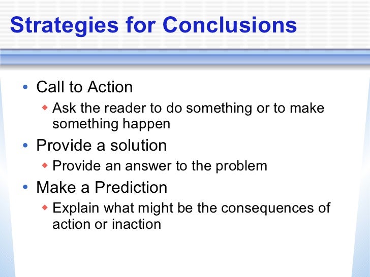 What is a call to action in an essay