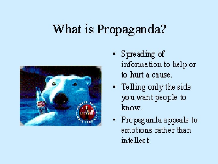 The techniques of modern military propaganda