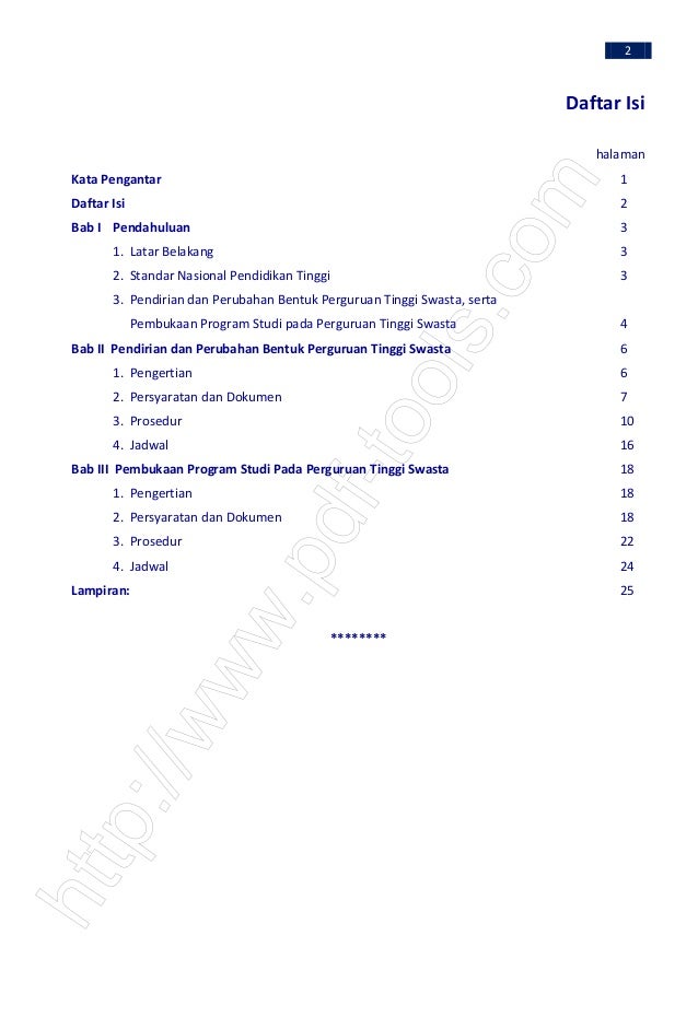 Contoh Studi Kelayakan Pendirian Perguruan Tinggi Swasta