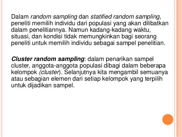 Pert. 3 statistik teknik penarikan sampel