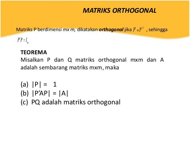 24+ Contoh Soal Matriks Ortogonal Kumpulan Contoh Soal