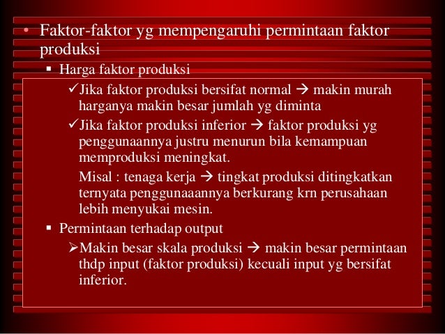 Faktor Produksi