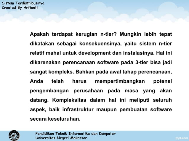 Arsitektur client server | PPTX