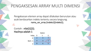 Pert 7 Array Multidimensi bagian dari struktur data.pptx
