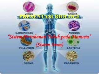 PRESENTASI BIOLOGI

“Sistem Pertahanan Tubuh pada Manusia”
(Sistem Imun)

 