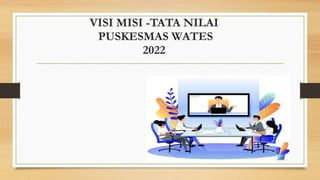 VISI MISI -TATA NILAI
PUSKESMAS WATES
2022
 