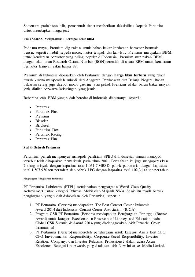 Pertamina Solusi Bahan Bakar Berkualitas dan Ramah Lingkungan